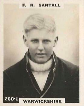 1923-25 Godfrey Phillips Cricketers #200 Reg Santall Front