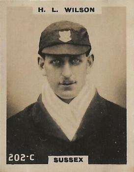 1923-25 Godfrey Phillips Cricketers #202 Herbert Wilson Front