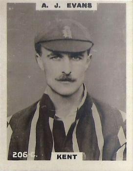1923-25 Godfrey Phillips Cricketers #206 James Evans Front