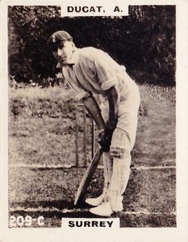 1923-25 Godfrey Phillips Cricketers #209 Andy Ducat Front