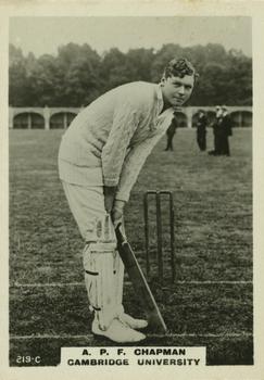 1923-25 Godfrey Phillips Cricketers #219 Percy Chapman Front