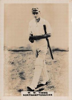 1923-25 Godfrey Phillips Cricketers #211 Wilfrid Timms Front