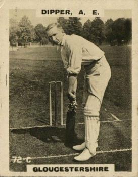 1923-25 Godfrey Phillips Cricketers #72 Alfred Dipper Front