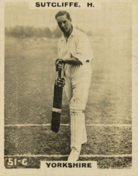 1923-25 Godfrey Phillips Cricketers #51 Herbert Sutcliffe Front