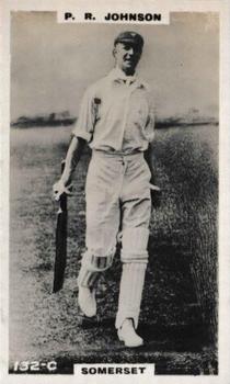 1923-25 Godfrey Phillips Cricketers #132 Peter Johnson Front