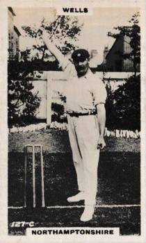 1923-25 Godfrey Phillips Cricketers #127 William Wells Front