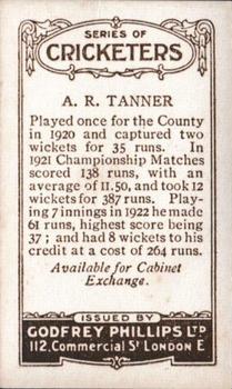 1923-25 Godfrey Phillips Cricketers #146 Arthur Tanner Back
