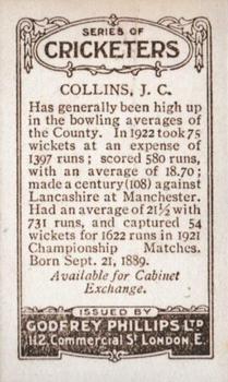 1923-25 Godfrey Phillips Cricketers #29 George Collins Back