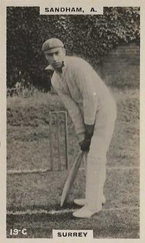 1923-25 Godfrey Phillips Cricketers #19 Andy Sandham Front