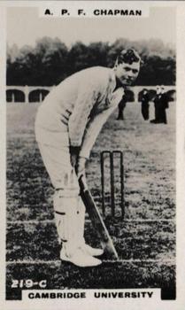 1923-25 Godfrey Phillips Cricketers #219 Percy Chapman Front