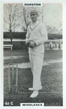 1923-25 Godfrey Phillips Cricketers #61 Fred Durston Front