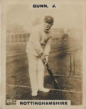1923-25 Godfrey Phillips Cricketers #84 John Gunn Front