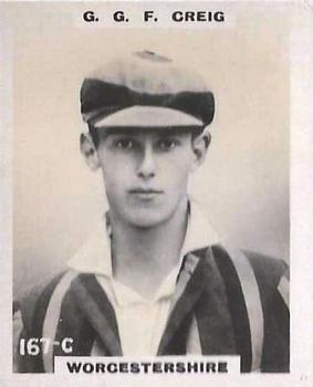 1923-25 Godfrey Phillips Cricketers #167 Geoffrey Greig Front
