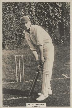 1923-25 Godfrey Phillips Cricketers #83 Donald Knight Front