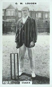 1923-25 Godfrey Phillips Cricketers #210 George Louden Front