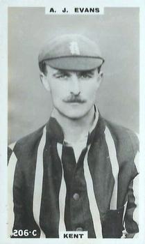 1923-25 Godfrey Phillips Cricketers #206 James Evans Front