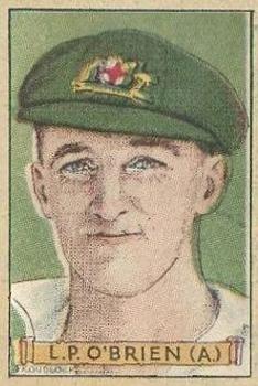 1936 Sunday Sun Test Cricket Heroes #NNO Leo O'Brien Front