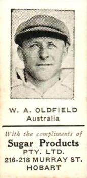 1934 Sugar Products Cricketers #NNO Bert Oldfield Front