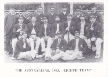 1987 Sidelines 19th Century Cricket Teams #22 The Australians 1893 Front