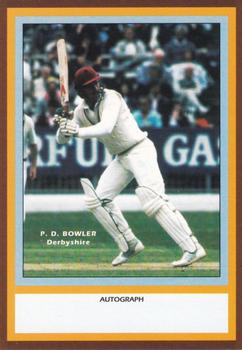 1993 County Print Services County Cricketers Autograph Series #3 Peter Bowler Front