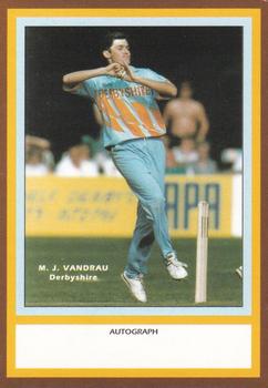 1993 County Print Services County Cricketers Autograph Series #5 Matthew Vandrau Front