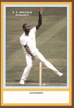 1993 County Print Services County Cricketers Autograph Series #9 Devon Malcolm Front