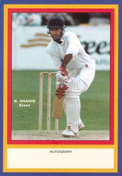 1993 County Print Services County Cricketers Autograph Series #28 Nadeem Shahid Front