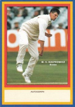 1993 County Print Services County Cricketers Autograph Series #36 Michael Kasprowicz Front