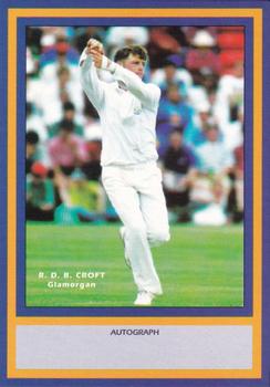 1993 County Print Services County Cricketers Autograph Series #43 Robert Croft Front