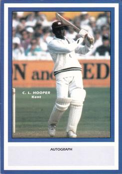 1993 County Print Services County Cricketers Autograph Series #74 Carl Hooper Front