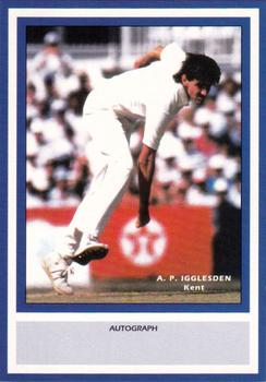 1993 County Print Services County Cricketers Autograph Series #75 Alan Igglesden Front