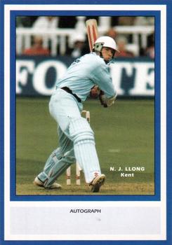 1993 County Print Services County Cricketers Autograph Series #81 Nigel Llong Front