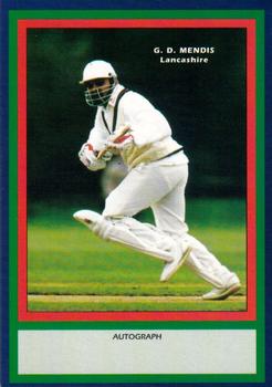 1993 County Print Services County Cricketers Autograph Series #90 Gehan Mendis Front