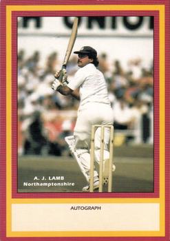 1993 County Print Services County Cricketers Autograph Series #121 Allan Lamb Front