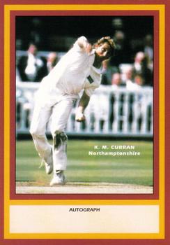 1993 County Print Services County Cricketers Autograph Series #124 Kevin Curran Front