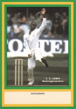 1993 County Print Services County Cricketers Autograph Series #135 Chris Lewis Front