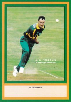 1993 County Print Services County Cricketers Autograph Series #136 Michael Field-Buss Front