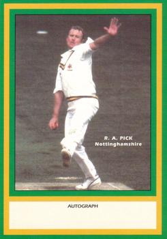 1993 County Print Services County Cricketers Autograph Series #140 Robert Pick Front