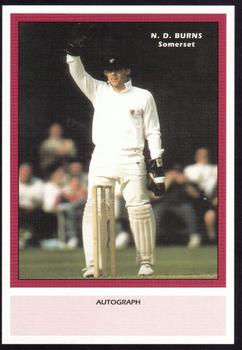 1993 County Print Services County Cricketers Autograph Series #153 Neil Burns Front