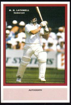 1993 County Print Services County Cricketers Autograph Series #154 Mark Lathwell Front