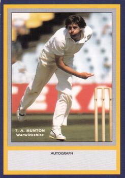 1993 County Print Services County Cricketers Autograph Series #182 Tim Munton Front