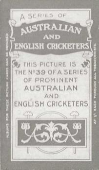 1911-12 British American Tobacco Australian and English Cricketers #39 George Thompson Back