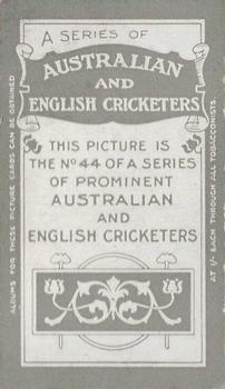 1911-12 British American Tobacco Australian and English Cricketers #44 Pelham Warner Back