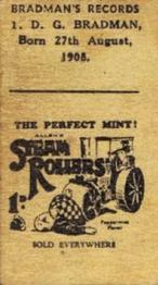 1932 Allen's Bradman's Records (Steam Rollers backs) #1 Donald Bradman Back