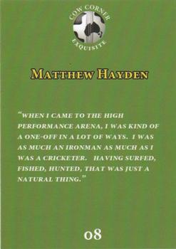 2023 Cow Corner Exquisite #8 Matthew Hayden Back