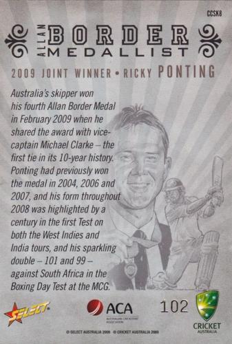 2009-10 Select - Sketches #CCSK8 Ricky Ponting Back