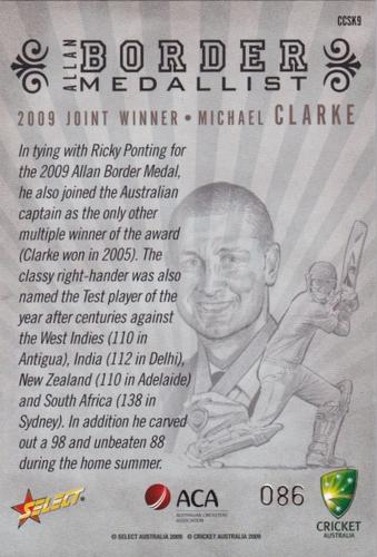 2009-10 Select - Sketches #CCSK9 Michael Clarke Back