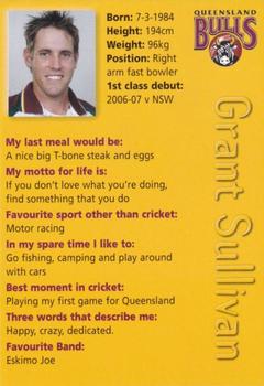 2007-08 Queensland Bulls #NNO Grant Sullivan Back