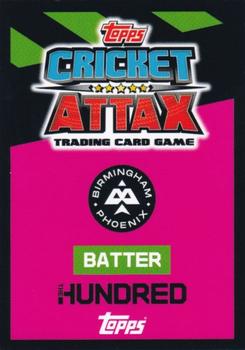 2023 Topps Cricket Attax The Hundred #2 Miles Hammond Back