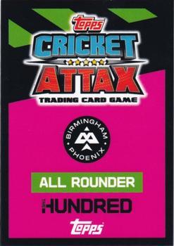 2023 Topps Cricket Attax The Hundred #4 Chris Woakes Back